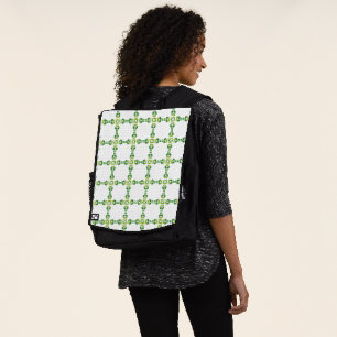 Blattmuster, Muster aus Blättern, grüne Blätter Rucksack