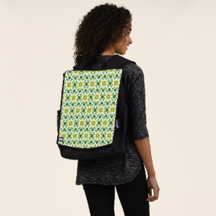 Blattmuster, Muster aus Blättern, grüne Blätter Rucksack