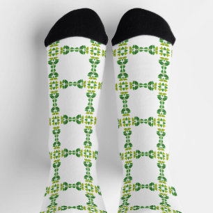 Blattmuster, Muster aus Blättern, grüne Blätter Socken