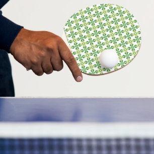 Blattmuster, Muster aus Blättern, grüne Blätter Tischtennis Schläger