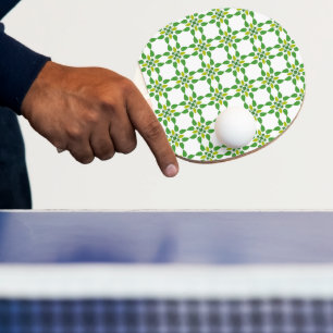 Blattmuster, Muster aus Blättern, grüne Blätter Tischtennis Schläger