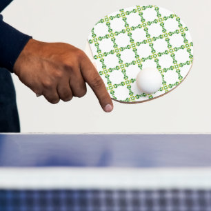 Blattmuster, Muster aus Blättern, grüne Blätter Tischtennis Schläger