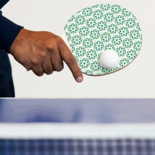 Blattmuster, Muster aus Blättern, grüne Blätter Tischtennis Schläger