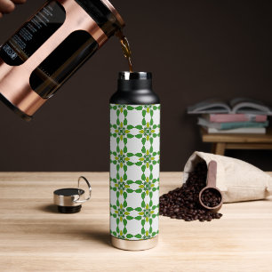 Blattmuster, Muster aus Blättern, grüne Blätter Trinkflasche