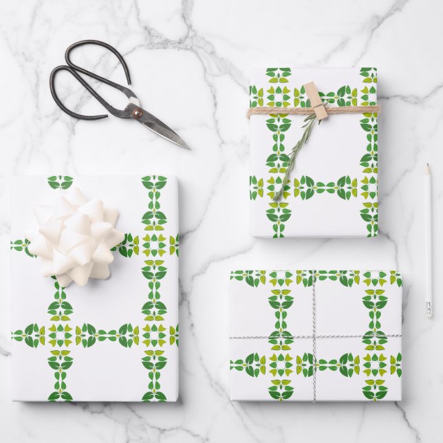 Blattmuster, Muster von Blätter, grüne Blätter (Vorderseite)