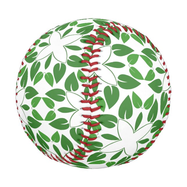 Blattmuster, Muster von Blätter, grüne Blätter Baseball (Schrägansicht)