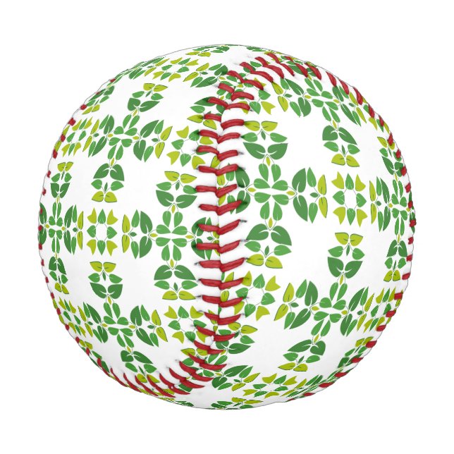 Blattmuster, Muster von Blätter, grüne Blätter Baseball (Schrägansicht)
