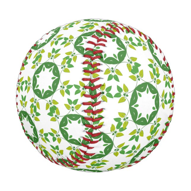 Blattmuster, Muster von Blätter, grüne Blätter Baseball (Schrägansicht)