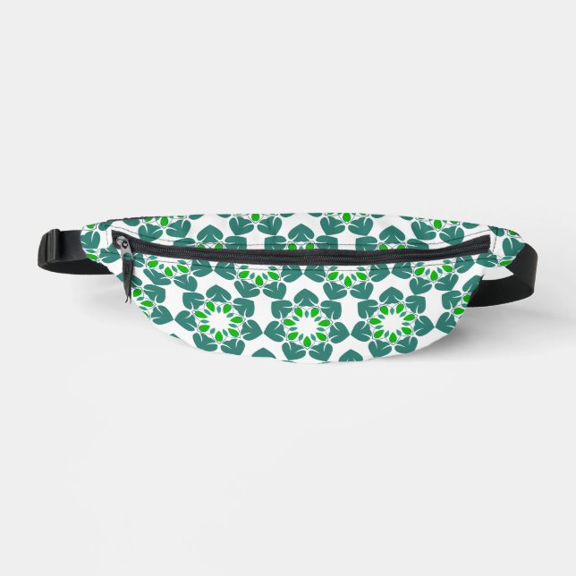 Blattmuster, Muster von Blätter, grüne Blätter Bauchtasche (Vorderseite)