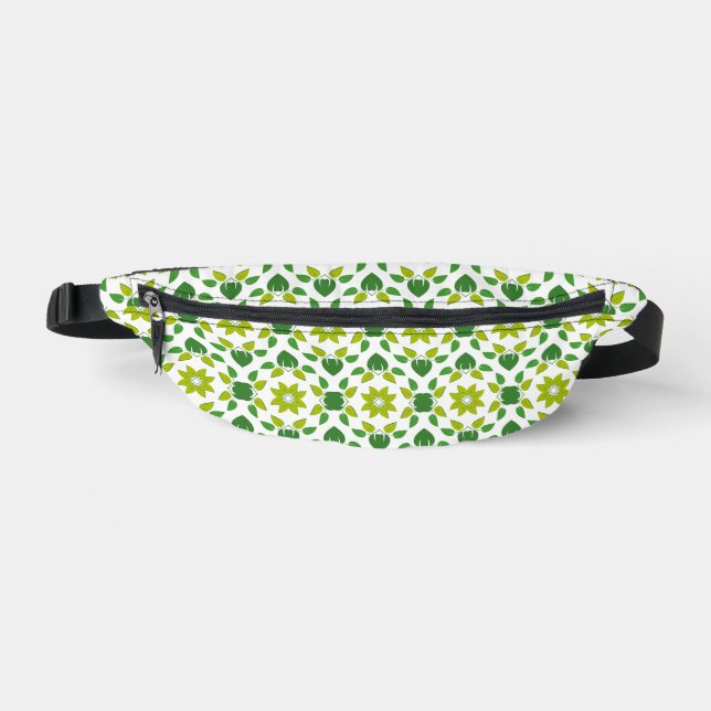 Blattmuster, Muster von Blätter, grüne Blätter Bauchtasche (Vorderseite)