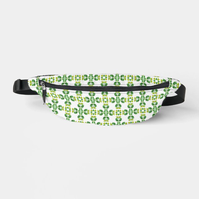 Blattmuster, Muster von Blätter, grüne Blätter Bauchtasche (Vorderseite)