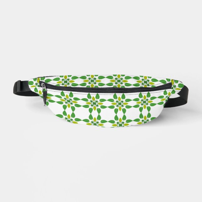 Blattmuster, Muster von Blätter, grüne Blätter Bauchtasche (Vorderseite)
