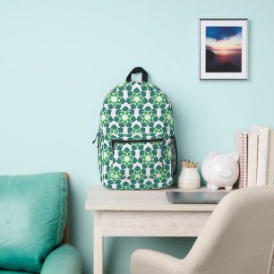 Blattmuster, Muster von Blätter, grüne Blätter Bedruckter Rucksack