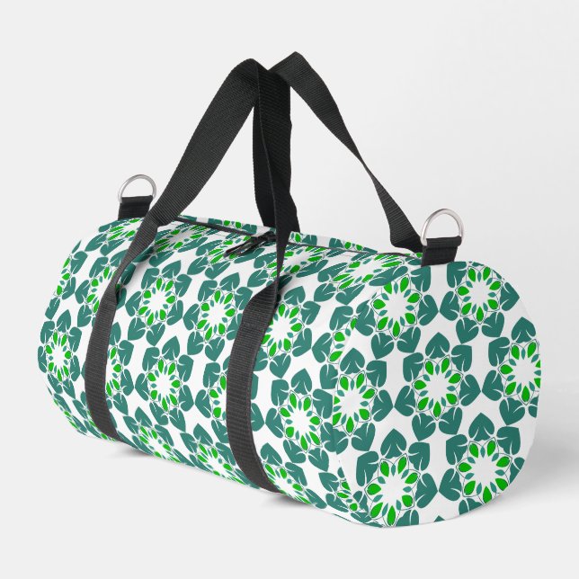 Blattmuster, Muster von Blätter, grüne Blätter Duffle Bag (Linke Seite)