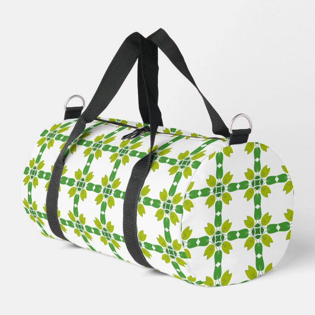 Blattmuster, Muster von Blätter, grüne Blätter Duffle Bag (Linke Seite)