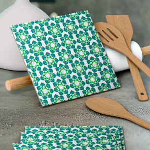 Blattmuster, Muster von Blätter, grüne Blätter Fliese