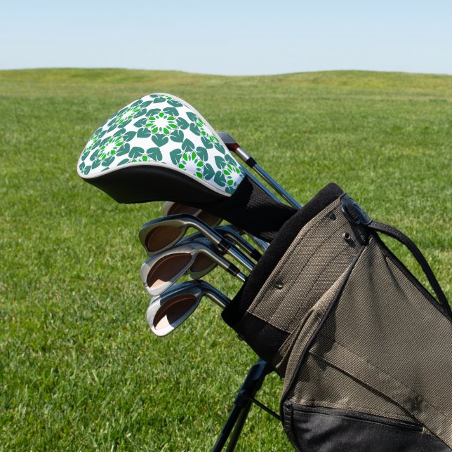 Blattmuster, Muster von Blätter, grüne Blätter Golf Headcover (In SItu)