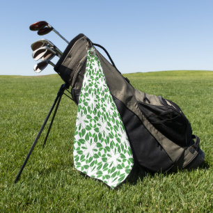 Blattmuster, Muster von Blätter, grüne Blätter Golfhandtuch