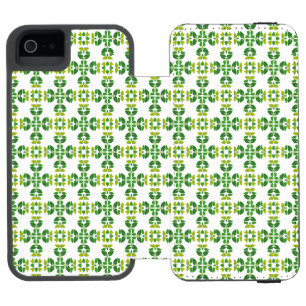 Blattmuster, Muster von Blätter, grüne Blätter Incipio Watson™ iPhone 5 Geldbörsen Hülle