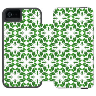 Blattmuster, Muster von Blätter, grüne Blätter Incipio Watson™ iPhone 5 Geldbörsen Hülle