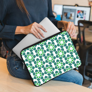 Blattmuster, Muster von Blätter, grüne Blätter Laptopschutzhülle