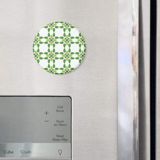 Blattmuster, Muster von Blätter, grüne Blätter Magnet (In Situ (Kühlschrank))