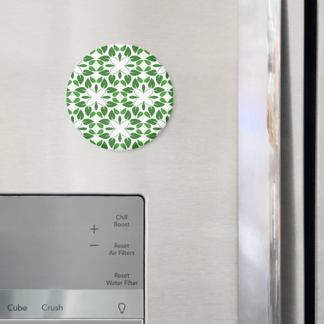 Blattmuster, Muster von Blätter, grüne Blätter Magnet (In Situ (Kühlschrank))