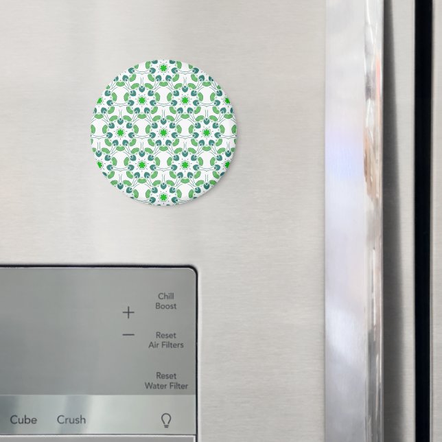 Blattmuster, Muster von Blätter, grüne Blätter Magnet (In Situ (Kühlschrank))