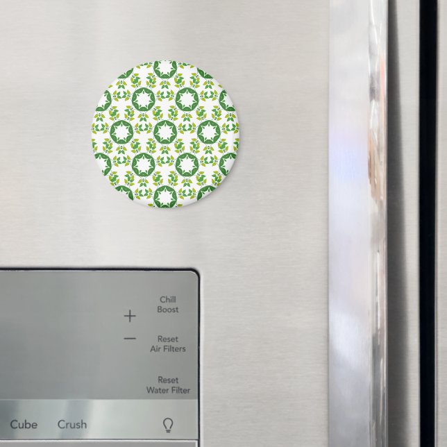 Blattmuster, Muster von Blätter, grüne Blätter Magnet (In Situ (Kühlschrank))