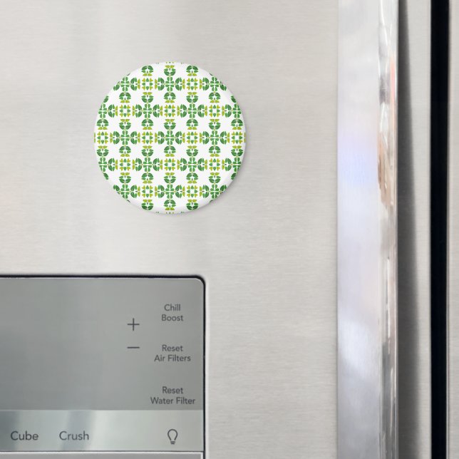 Blattmuster, Muster von Blätter, grüne Blätter Magnet (In Situ (Kühlschrank))