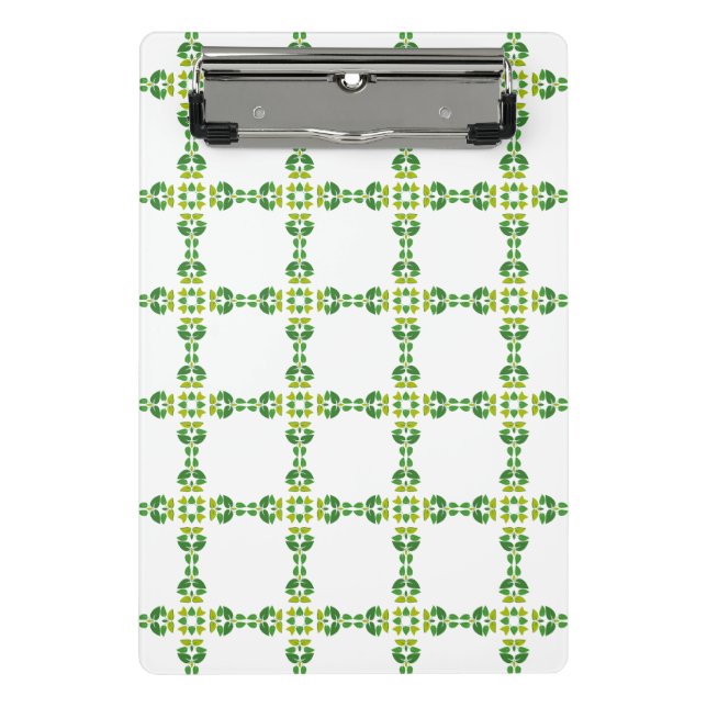 Blattmuster, Muster von Blätter, grüne Blätter Mini Klemmbrett (Vorderseite)