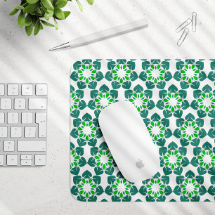 Blattmuster, Muster von Blätter, grüne Blätter Mousepad