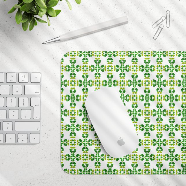 Blattmuster, Muster von Blätter, grüne Blätter Mousepad (Von Creator hochgeladen)