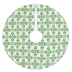 Blattmuster, Muster von Blätter, grüne Blätter Polyester Weihnachtsbaumdecke