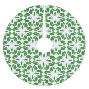 Blattmuster, Muster von Blätter, grüne Blätter Polyester Weihnachtsbaumdecke