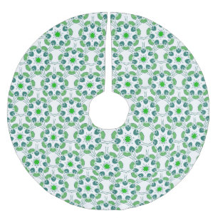 Blattmuster, Muster von Blätter, grüne Blätter Polyester Weihnachtsbaumdecke