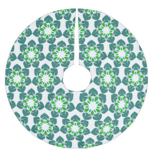 Blattmuster, Muster von Blätter, grüne Blätter Polyester Weihnachtsbaumdecke
