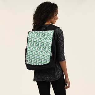 Blattmuster, Muster von Blätter, grüne Blätter Rucksack