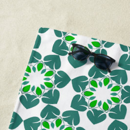 Blattmuster, Muster von Blätter, grüne Blätter Strandtuch