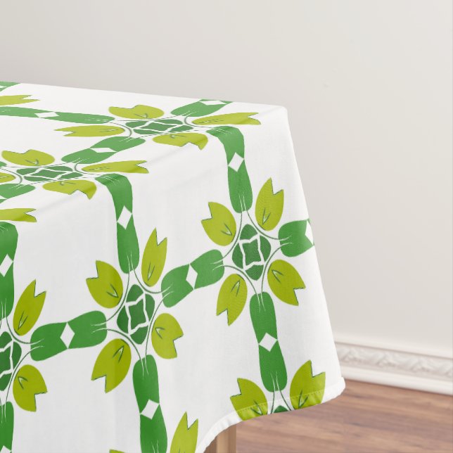 Blattmuster, Muster von Blätter, grüne Blätter Tischdecke (Beispiel)