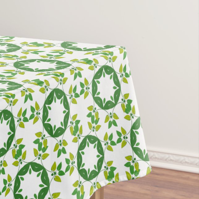 Blattmuster, Muster von Blätter, grüne Blätter Tischdecke (Beispiel)