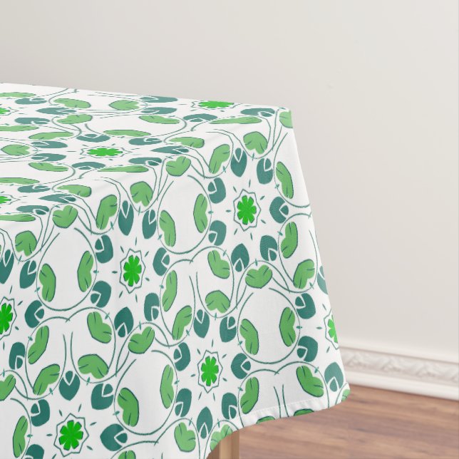 Blattmuster, Muster von Blätter, grüne Blätter Tischdecke (Beispiel)