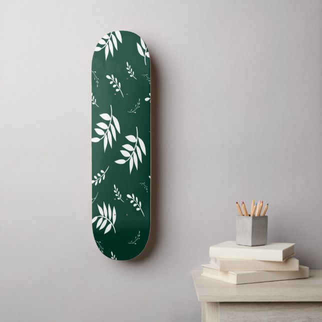 Blattmuster Skateboard (Wandkunst)