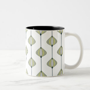 Blattmuster Zweifarbige Tasse