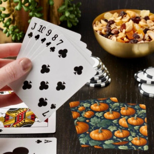 Blattreiches Kürbisfeld Spielkarten