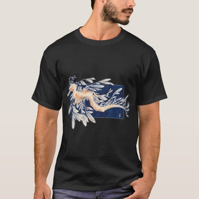 Blättriger Seadragon-Aufkleber T-Shirt (Vorderseite)