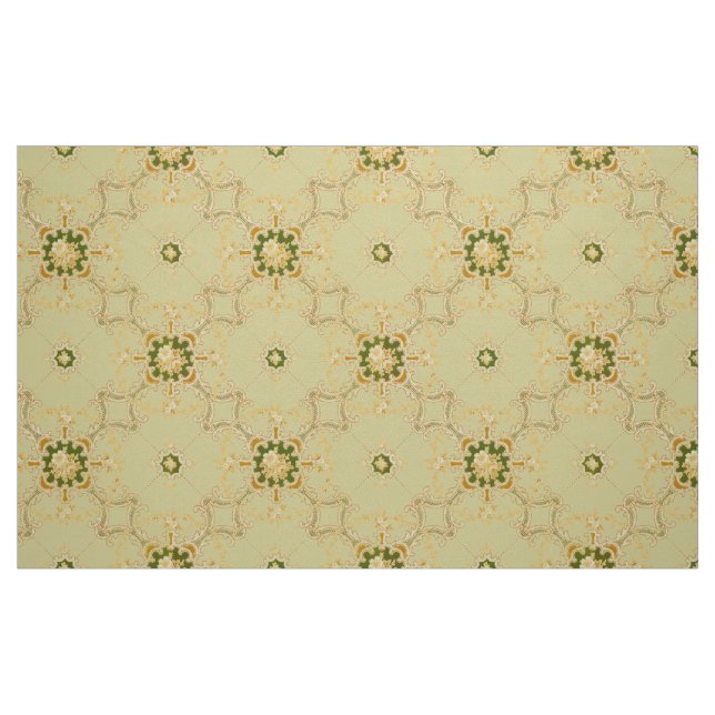 Blattrolle Vierpässe & Blumenmuster Stoff (Fat Quarter (45,7 x 55,9 cm))