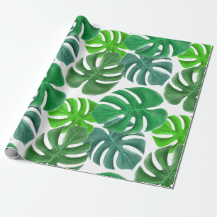 Blattwerk Tropische Monstera Blätter Geschenkpapier