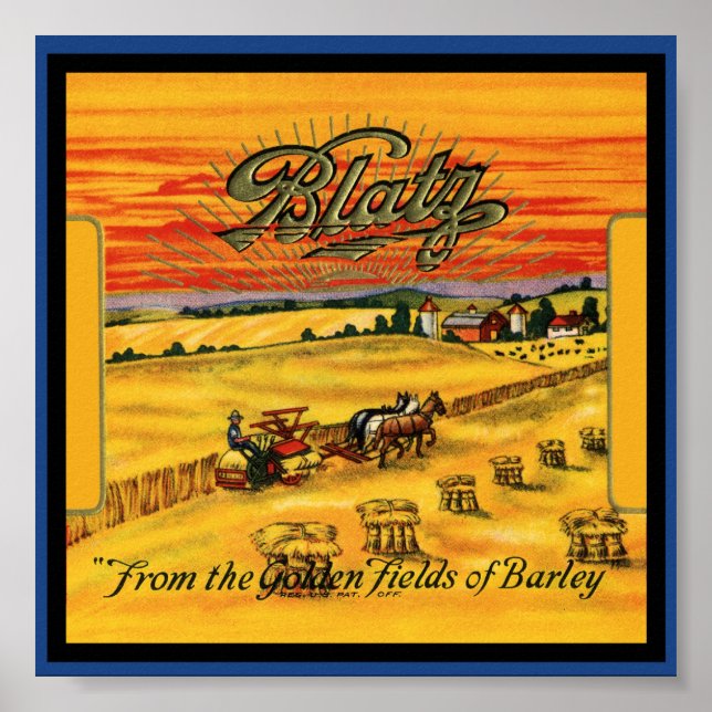 Blatz Beer Poster (Vorne)