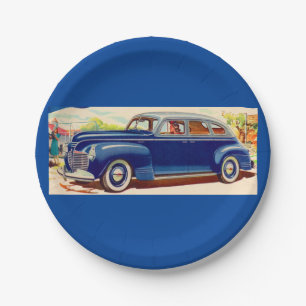 blau 1941 Plymouth Pappteller